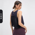 Cover Up Shirt for Women, Quick Drying, Summer Thin Pleated and Wrinkled Fitness Suit, Top Worn with Sleeveless Sports Vest