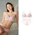 SUJIIN Women's Sexy Bra and Underwear Sets for Women Summer Wireless Lace Comfort Set Bras Women Small Chest Lingerie Lady MX325