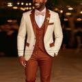 Suit Sets For Men Wedding Banquet Custom Groomsman Elegant Outfits Evening Dinner Male Blazer Vest Pants 3 Pieces | SAMAG