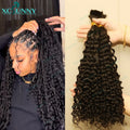 Bulk Human Hair For Braiding Bundles Double Drawn Color 30 Blonde Mixed No Weft Curly Burmese Boho Braids Human Hair Extensions