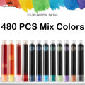 500/12 PCS JINHAO 12 Colors 3.4mm Non carbon Fountain Pen Ink Universal Sac Cartridges Refills School Office Supplies Stationery