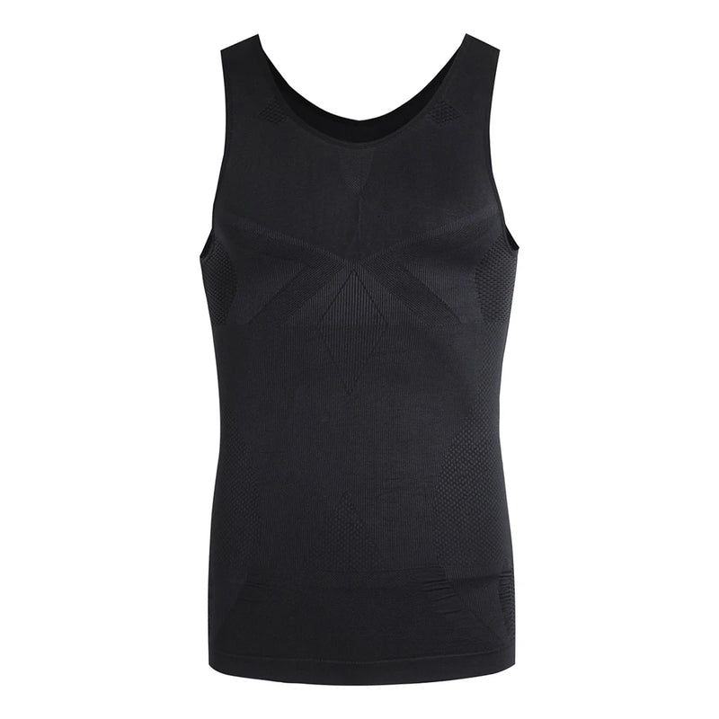 Men Seamless Shapewear Tank Top Chest Tummy Compression Slim Soft Breathable Summer Undershirt Gym Daily Base Layer