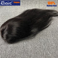 Natural Black Color 150% Density  Breathable Lace in the Center with Knotted Pu around Human Hair Wigs For Women Long Women Wig