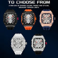 MEGIR Luxury Skeleton Automatic Mechanical Men Watch Original Waterproof Luminous Wristwatch Male Mechanical Clock Reloj