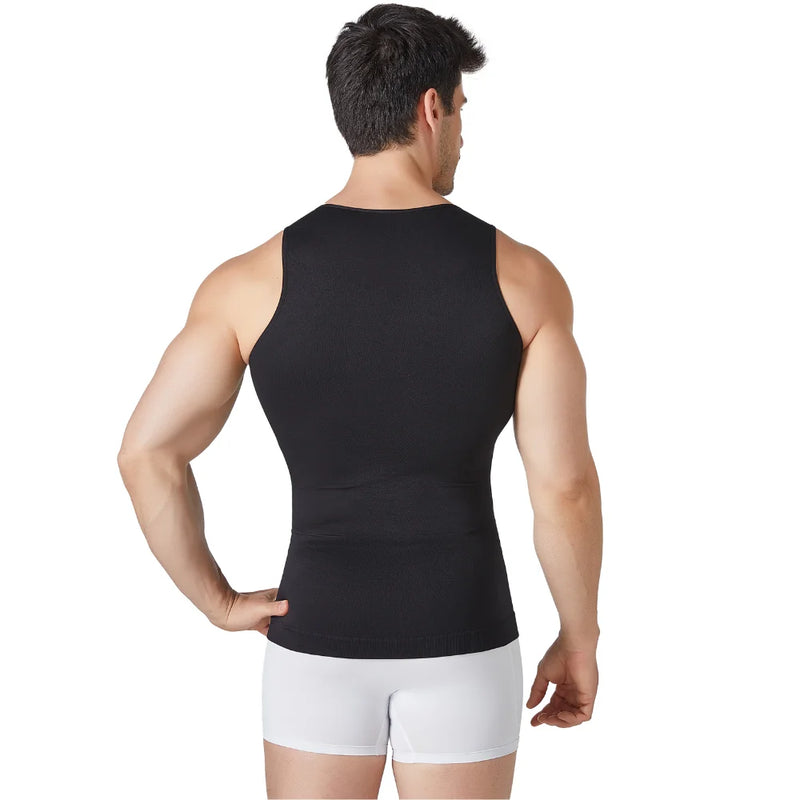 1/2 PCS Men‘s Seamless Shapewear Vest Abdomen Control Compression Top Breathable Cool Summer Undershirt for Daily Casual Fitness