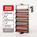 Built-in Height Adjustable Shoe Cabinet Closet Space Saving 360° Rotating Shoe Rack, Multi-layer Shoe Holder Storage Organizer