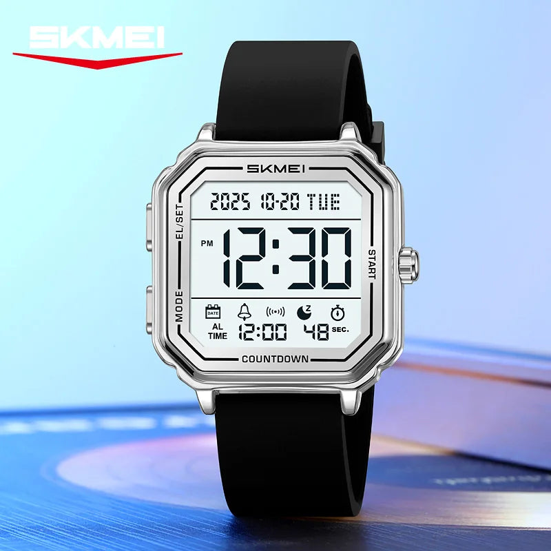 2559 Sport EL Light Casual Watch for Man Chronograph Countdown Stopwatch Digital Wristwatch 2Time Fashion - Visuel 4 | SAMAG