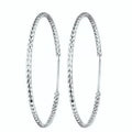 Senlissi - New Fashion 18k Gold Plated 925 Sterling Silver Women's Hoop Earrings 2.0mm Fashion Earring Rose Gold Cерьги Kольца 0
