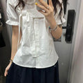 Erwofeina Peter Pan Collar Preppy Style Women Shirts - View 4 | SAMAG