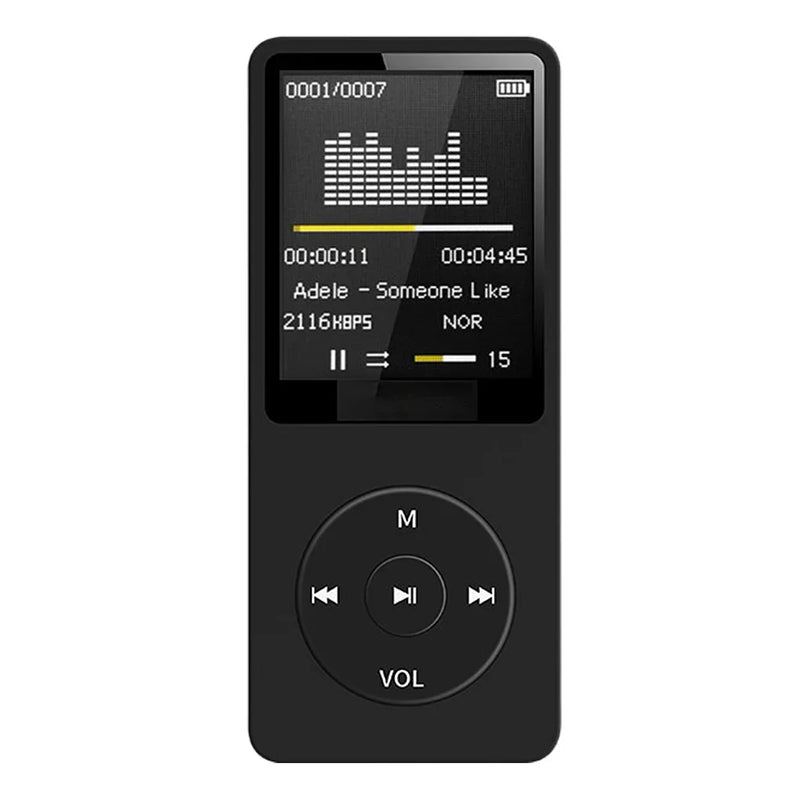 Portable MP3 Player USB Charging Record Digital Display Screen Media Lossless Portable Pocket Sports Running Walking Music Play