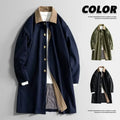 Plus Size 8XL Men Spring Trench Turn Down Collar Long Windbreaker Jacket Male Oversize Big Large Windproof Coat Autumn Outwear