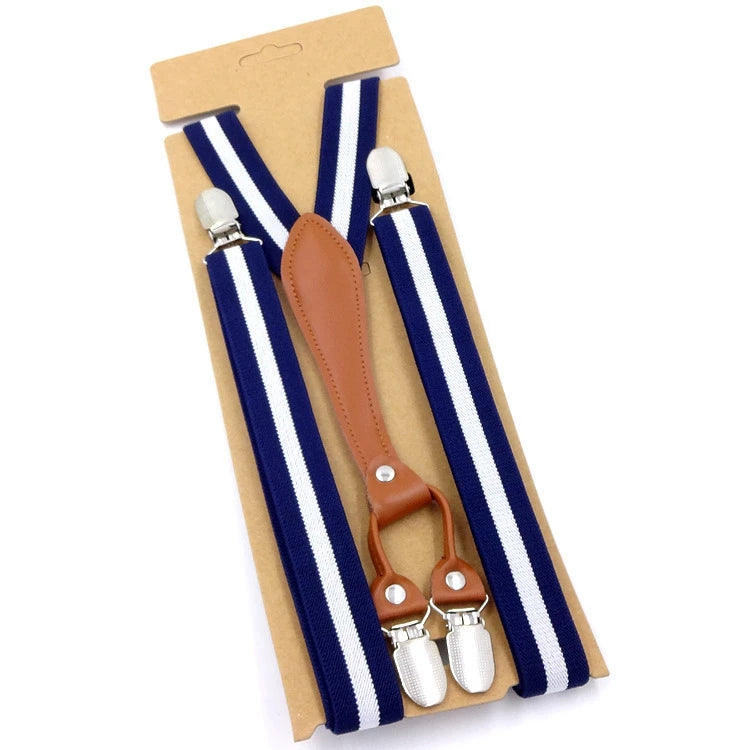 New Fashion Suspenders Men Women Adult Leather Trimmed End Y Back Adjustable Elastic Trouser Braces Strap - Visuel 9 | SAMAG