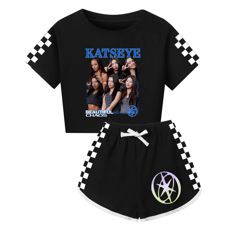 KATSEYE Costume Baby Girls Summer Casual Pajamas Set Kids | SAMAG