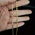Exquisite Fashion 18K Gold Filled Necklace For Women Men Size 16-30 Inch Chain Necklaces Versatile Elegant and Perfect Jewelry