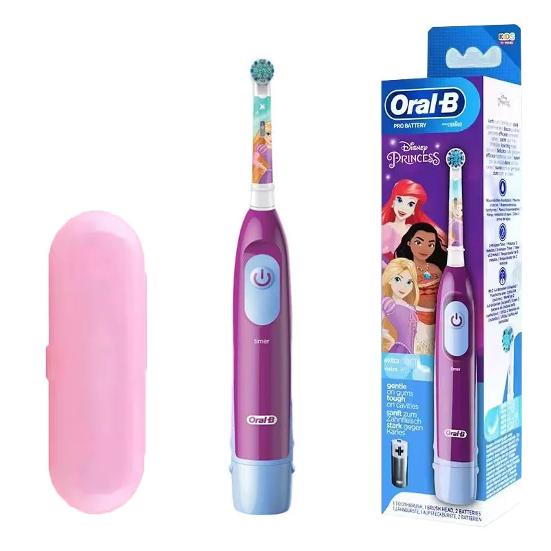 Oral B DB5510K Electric Toothbrush Children Rotary Teeth Brush Soft Bristles 2Min Timer Waterproof Battery Powered For 3-12 Ages