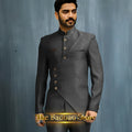 Matching Design Men's Suit 2pcs African/Indian Safiri Attire Customized Set with Gold Button for Wedding Party Formal Events