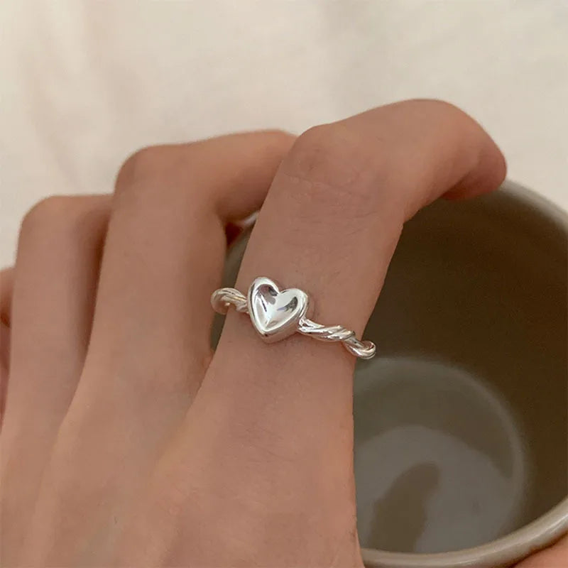 VENTFILLE 925 Sterling Silver Geometric Multilayer Round Bead Ring Female Fashion Punk Temperament - Visuel 13 | SAMAG