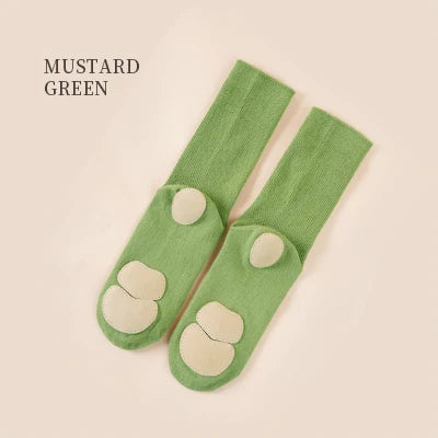 Unisex Kids & Adults Crew Length Non Slip Grip Dance Socks Girls Breathable Socks for Ballet Modern Yoga Dance Training