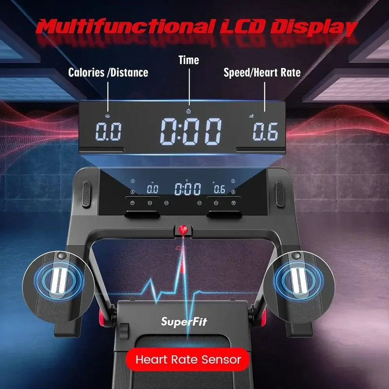 Electric 3.75HP Folding Treadmill with 12 Programs, Smart | SAMAG