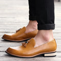 Luxury Men Leather Loafers Designer Tassels Brogue Shoes Male Wedding Shoes Fashion High Quality Men Casual Shoes Big Size 38-46