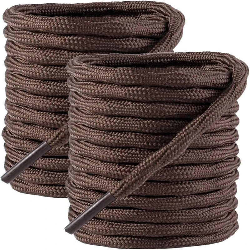 Round Wave Shape Non Slip Heavy Duty and Durable Outdoor Climbing Shoelaces Hiking Shoe Laces Shoestrings 2 Pair