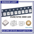 100pcs/lot 3528 1210 Diode SMD LED Diodes Kit Green RED WARM White ICE Blue Yellow Pink Purple-UV Orange rgb PLCC-2 High Quality