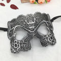 Women's Sexy Half Face Animal Lace Party Mask for Halloween Masquerade Cosplay Party Supplies Ladies Anime Eye Masks Silver