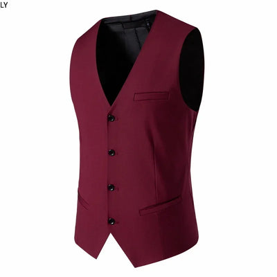 Men's Suit Vest Smart Casual Sleeveless Single Breasted | SAMAG
