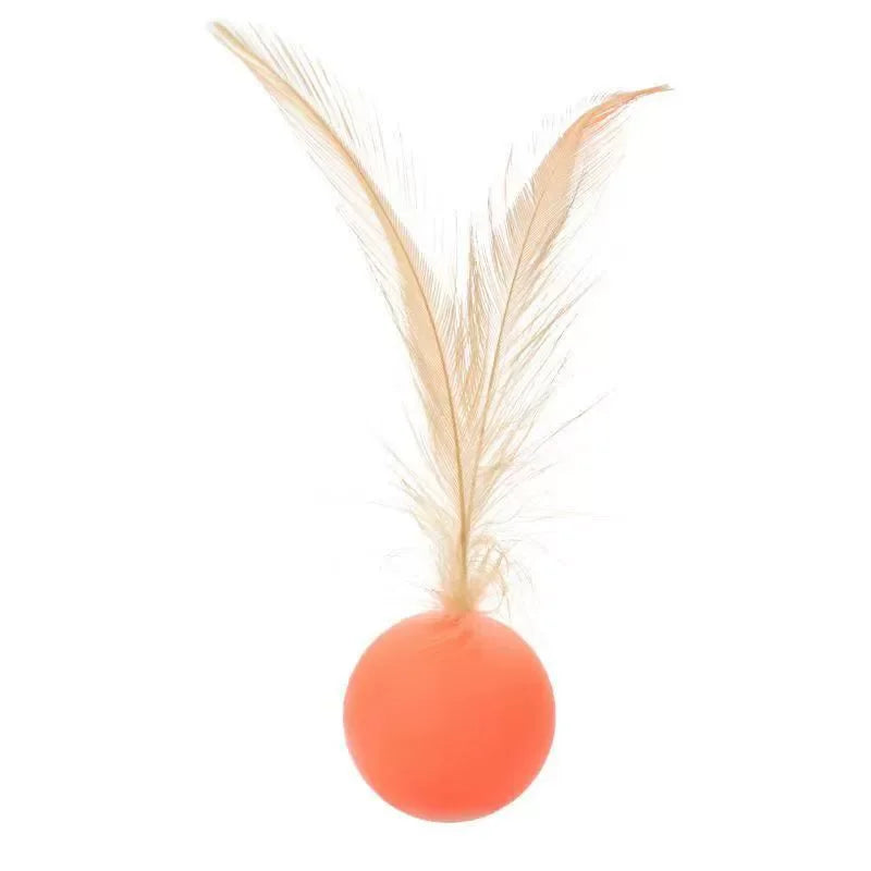 Elastic Bouncy Badminton Cat Toy Luminous Night Glow Pet Interactive Ball Self Play Boredom Relief Chew Resistant Training Game
