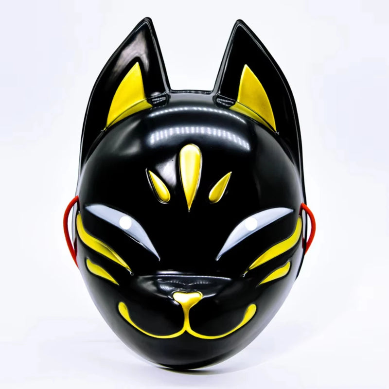 Japanese Anime Demon Fox Mask Cosplay Sabito Makomo Tanjiro Lightweight Plastic Thicken Animal Halloween Party Costume Props