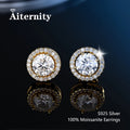Promotion Moissanite Earrings for Women Pass Diamond Test Pen 100%  With Certificate Ear Studs 925 Sterling Silver Fine Jewelry