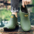 Men women's casual rain boots four seasons waterproof non-slip outdoor wading fishing water shoes car wash chef couple rain shoe