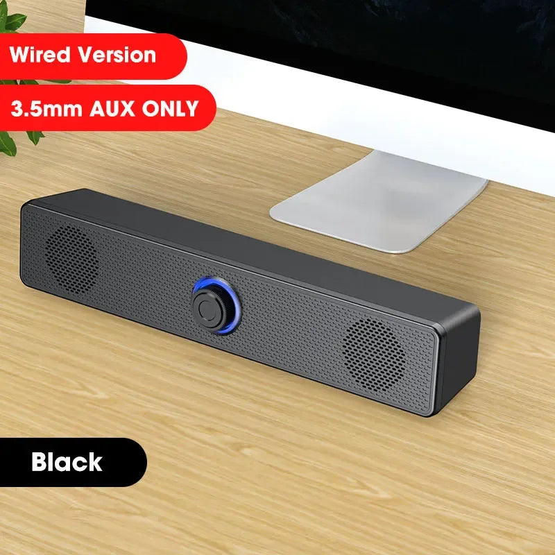 4D Surround Soundbar Bluetooth 5.0 Wired Wireless Stereo Subwoofer Speaker Home Theater for PC Laptop Computer Gaming Movies