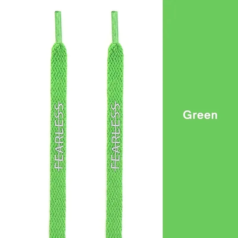Rubber Band Classic Shoe Laces Reflective Letter Printing Flat Shoelaces for Sneakers Fashion Sports Strings Casual Accessories