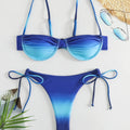Sexy Tie Dye Print Push Up Bikinis Sets Two Pieces Side | SAMAG