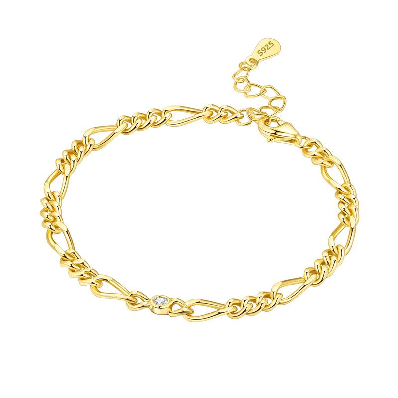 Original 925 Sterling Silver Zirconia Tennis Chain Bracelet for Women Adjustable Gold Color Hot Sale Ideal Birthday Party Gifts