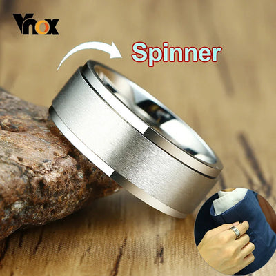 Vnox 6/8mm Spinner Ring for Men Stress Release Accessory | SAMAG