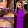 30 40 Inches #4 Chocolate Brown 13x4 Lace Front Human Hair Wigs Pre Plucked Dark Brown Bone Straight 13x6 HD Lace Frontal Wigs