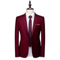 22 Color Men's Suit Jacket, Single Button V-neck Dress Coat Black Blue Red Slim Blazer Asian Size Terno Masculino, M-5XL 6XL