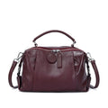 Women's Handbag 2026 New Top Grain Leather Boston Bag Unique Shoulder Crossbody Bag Vintage Commuting Versatile Handheld Tote