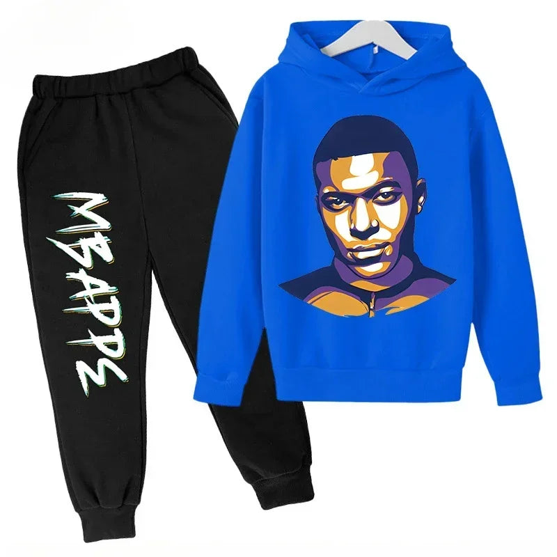 Spring Autumn Children's Hoodie Set Mbappe Print - View 19 | SAMAG