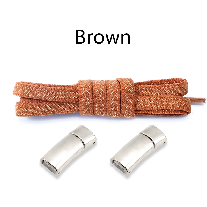 Metal Lock Magnetic Shoelaces Flat Sports Enthusiasts No Tie Shoe Laces Safe And Reliable Lazy Shoelace Rubber Band Shoestrings