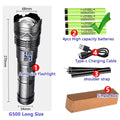 99000000LM Super Bright LED Flashlight 100W GT60 Long Range Powerful Torch Type-c Rechargeable Outdoor Flashlight Power Display