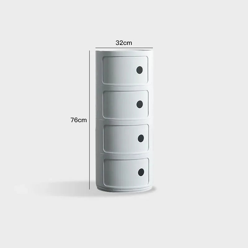 Round bedside table nordic plastic Bedside cabinet for bedroom small side end table nightstand Storage locker
