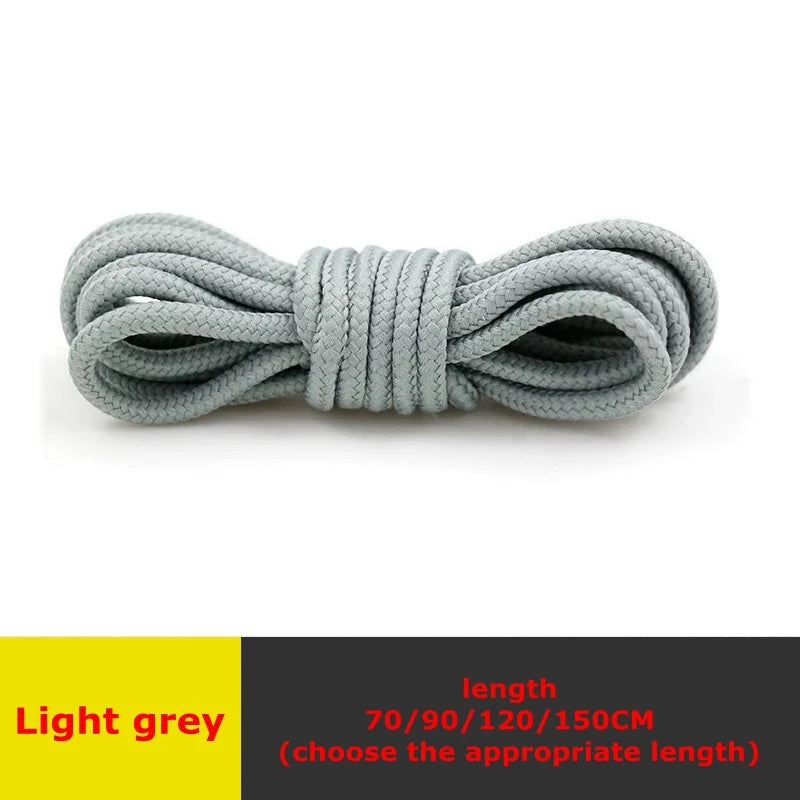 1 Pair Classic Solid Round Shoelaces Durable Polyester Shoe Laces Boot Laces Sneaker Shoestrings 21 Colors 70cm 90cm 120cm 150cm