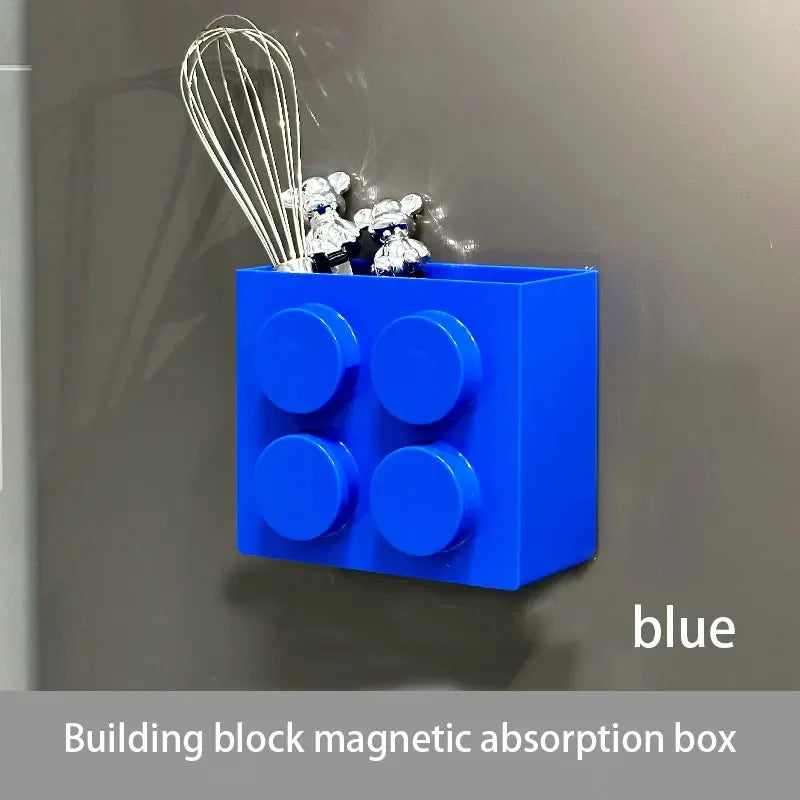 Magnetic wall-mounted narrow-edge kitchen straw, cling film storage box, refrigerator side storage rack