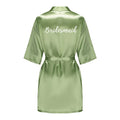 Satin Silk Robes Plus Size Wedding Bathrobe Bride | SAMAG