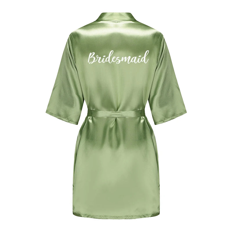 Satin Silk Robes Plus Size Wedding Bathrobe Bride | SAMAG