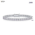Dainty Full Moissanite Tennis Bracelet 18k Gold Plated 925 Sterling Silver D Color Lab Created Diamond Bracelet for Women Men