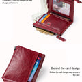 CONTACT'S Fashion Genuine Leather Women Wallet Bifold Card Holder Coin Purse Small Women's Purse Money Clip Men Pocket Wallets